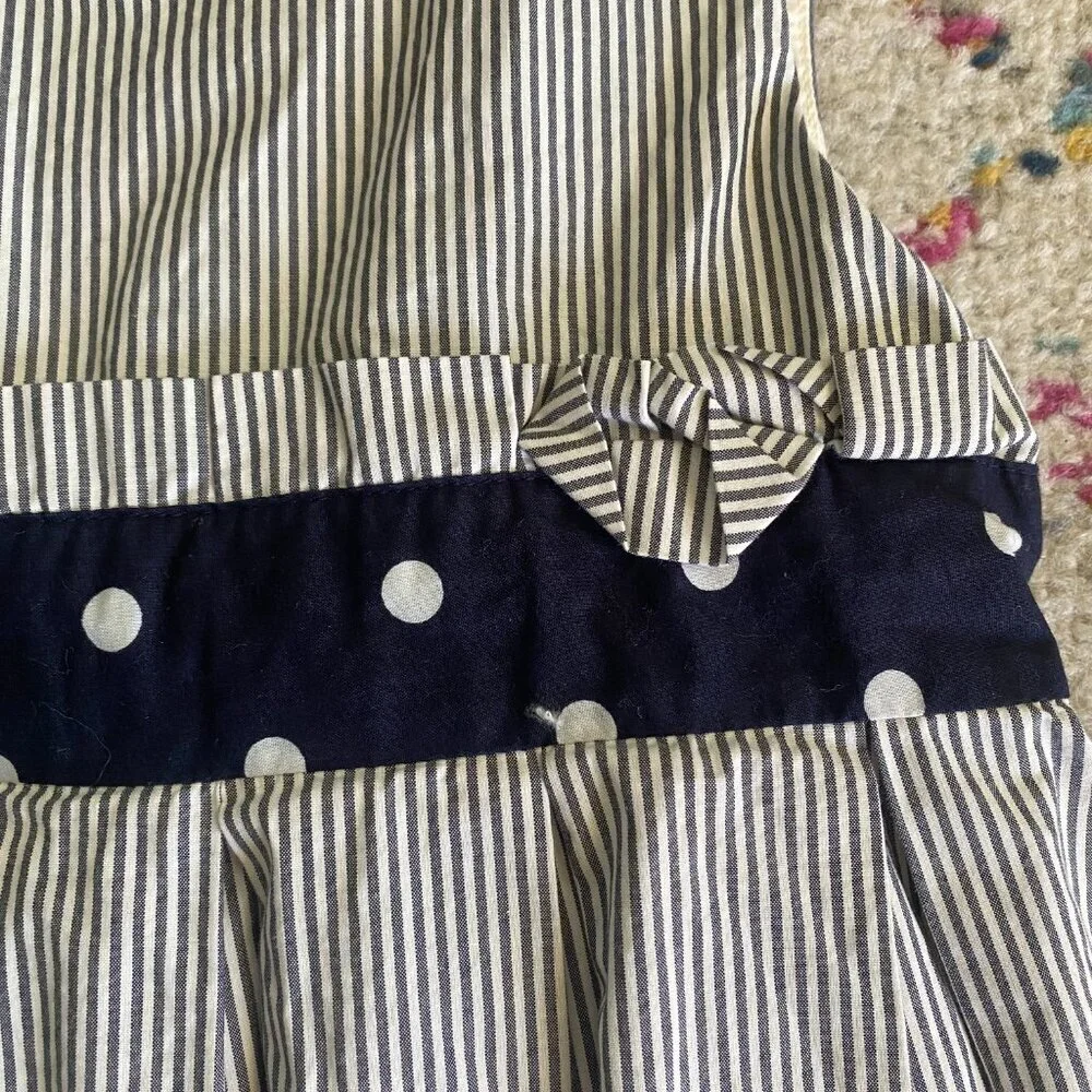 OshKosh B'Gosh Dress Girls 3T Blue Striped Sleevelesss